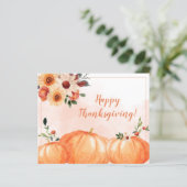 Papier Budget Élégant Bon thanksgiving Floral (Debout devant)