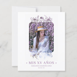 Papier Budget Elégant cadre Floral Photo espagnole XV Año