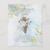 Papier BUDGET Élégant CARTON D'INVITATION BAPTÊME Bleu Aq (Devant)