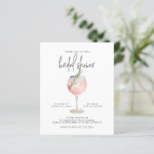 Papier Budget Élégant Cocktail rose Fête des mariées Brun (Debout devant)