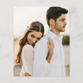 Papier BUDGET Élégant Élégant Calligraphie Mariage photo (Dos)