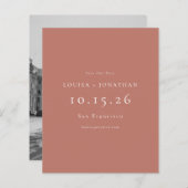 Papier Budget Élégant en brique photo mariage Enregistrer (Devant / Derrière)