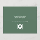 Papier Budget Élégant Entreprise Vacances Vert (Dos)