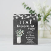 Papier BUDGET Elégant Eucalyptus I DO Party Invitation (Debout devant)