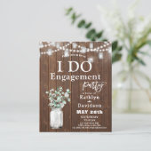 Papier BUDGET Elégant Eucalyptus I DO Party Invitation (Debout devant)