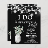 Papier BUDGET Elégant Eucalyptus I DO Party Invitation (Devant / Derrière)