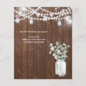 Papier BUDGET Elégant Eucalyptus I DO Party Invitation (Dos)