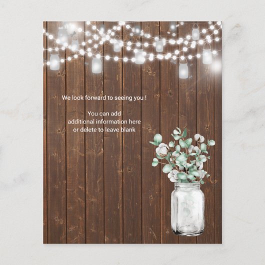 Papier BUDGET Elégant Eucalyptus I DO Party Invitation (Dos)