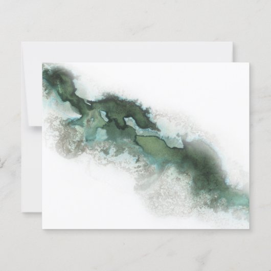 Papier BUDGET/Elégant faire-part de mariage aquarelle. (Dos)