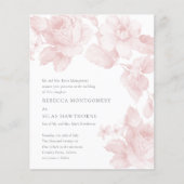 Papier Budget Élégant Faire-part de mariage botanique (Devant)