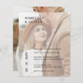 Papier Budget Élégant Faire-part de mariage de superposit (Devant / Derrière)