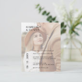 Papier Budget Élégant Faire-part de mariage de superposit (Debout devant)