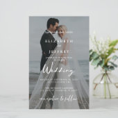 Papier Budget Élégant Faire-part de mariage de superposit (Debout devant)