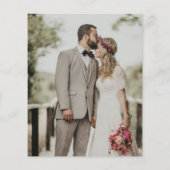 Papier Budget Élégant Faire-part de mariage de superposit (Dos)