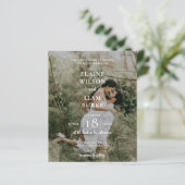 Papier Budget Élégant Faire-part de mariage de superposit (Debout devant)