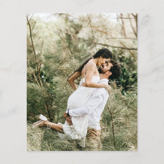 Papier Budget Élégant Faire-part de mariage de superposit (Dos)