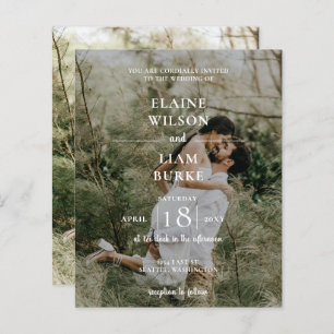 Papier Budget Élégant Faire-part de mariage de superposit