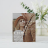 Papier Budget Élégant Faire-part de mariage de superposit (Debout devant)