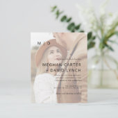 Papier Budget Élégant Faire-part de mariage de superposit (Debout devant)