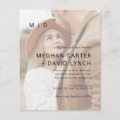 Papier Budget Élégant Faire-part de mariage de superposit (Devant)