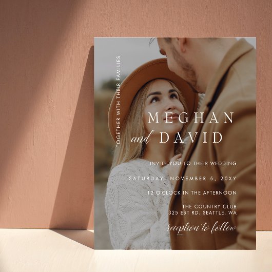 Papier Budget Élégant Faire-part de mariage de superposit