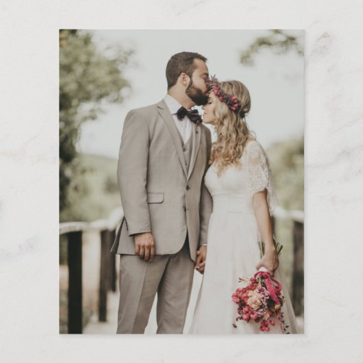 Papier Budget Élégant Faire-part de mariage de superposit (Dos)