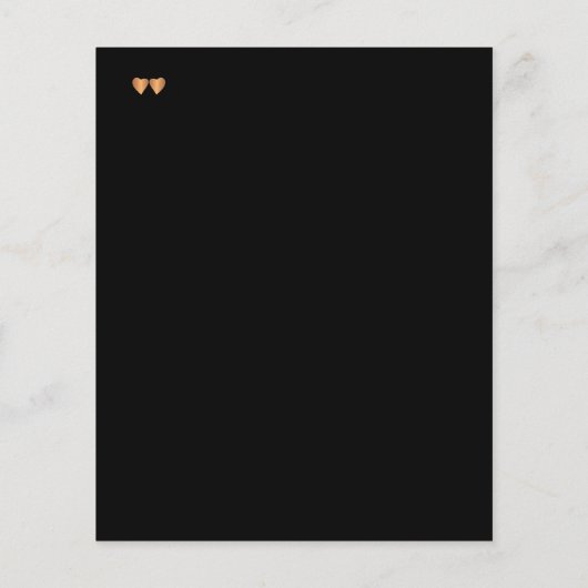 Papier Budget élégant faire-part de mariage or noir (Dos)