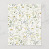 Papier Budget Élégant Fleur sauvage Invitation à la douch (Dos)