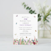 Papier Budget Elégant Floral 30e anniversaire Invitation (Debout devant)
