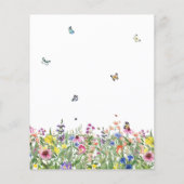 Papier Budget Elégant Floral 40e fête d'anniversaire (Dos)