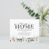 Papier Budget Élégant Floral Moving Faire-part (Debout devant)