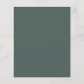 Papier Budget Élégant Foliage Vert Cercle Geo Mariage (Dos)