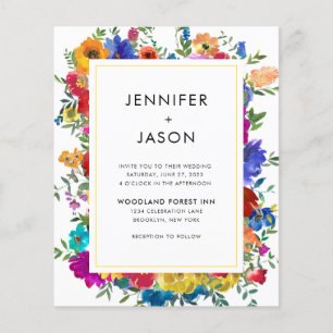 Papier BUDGET Élégant Gras Couleur Roses Peonies Mariage