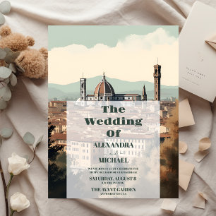 Papier Budget Élégant Italie Florence Destination Mariage