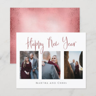 Papier Budget Elégant Joyeux Nouvel An Rose Gold Photo