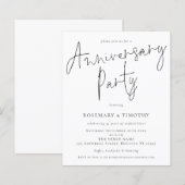 Papier Budget Élégant mariage Anniversaire Invitation de  (Devant / Derrière)