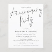 Papier Budget Élégant mariage Anniversaire Invitation de  (Devant)