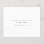 Papier Budget Élégant Mariage Photo Enregistrer La Date (Dos)