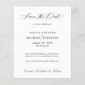 Papier Budget élégant mariage photo script enregistrer la (Dos)