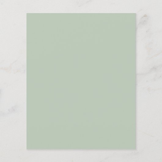 Papier Budget Élégant Mariage Vert Élégant Enregistrer La (Dos)