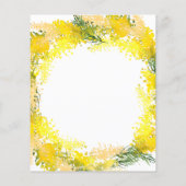 Papier Budget Elegant Mimosa Floral Faire-part de mariage (Dos)
