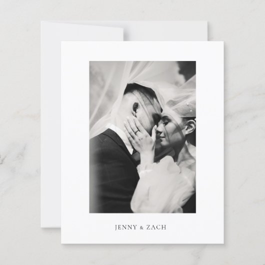 Papier Budget Elegant Modern Script Wedding (Devant)