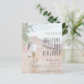 Papier Budget Élégant Moderne Photo Overlay Mariage Invit (Debout devant)