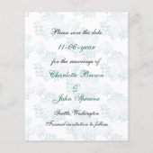 Papier Budget Elegant Monogram Aqua enregistrer la date (Dos)
