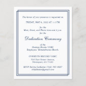 Papier BUDGET Élégant Monogramme Double Bordure Navy Pers (Devant)