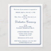 Papier BUDGET Élégant Monogramme Double Bordure Navy V2 (Devant)