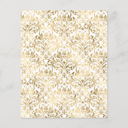 Papier Budget Élégant Monogramme Or Script Mariage modern (Dos)