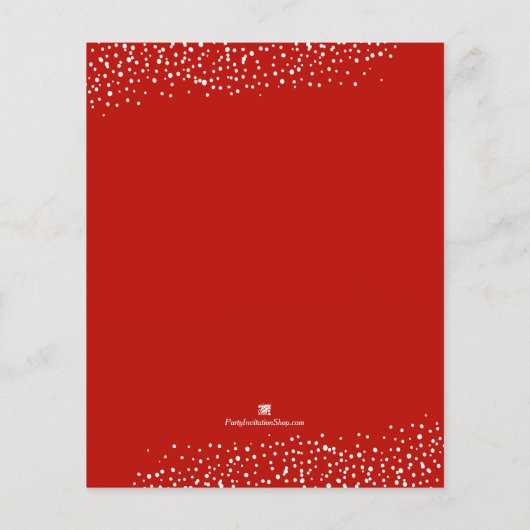 Papier Budget Élégant Noël vert Invitations (Dos)