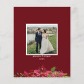 Papier Budget Élégant Noël Wreath Photo de vacances (Dos)