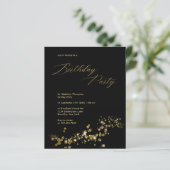 Papier BUDGET Élégant Noir Confetti Adulte Anniversaire (Debout devant)